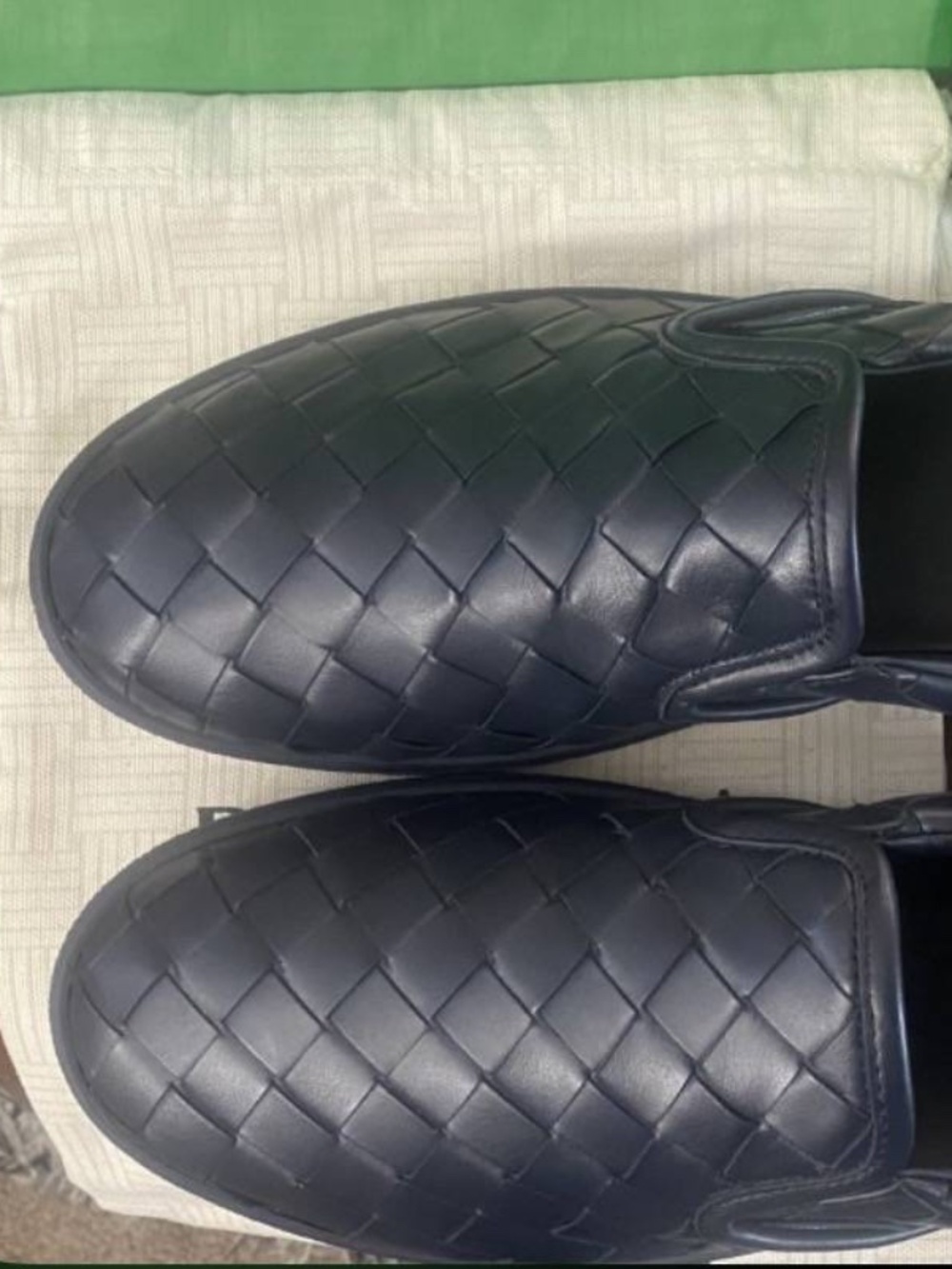 BOTTEGA VENETA SAWYER SNEAKERS SIZE 10 US BLACK INTRECCIATO WOVEN LEATHER